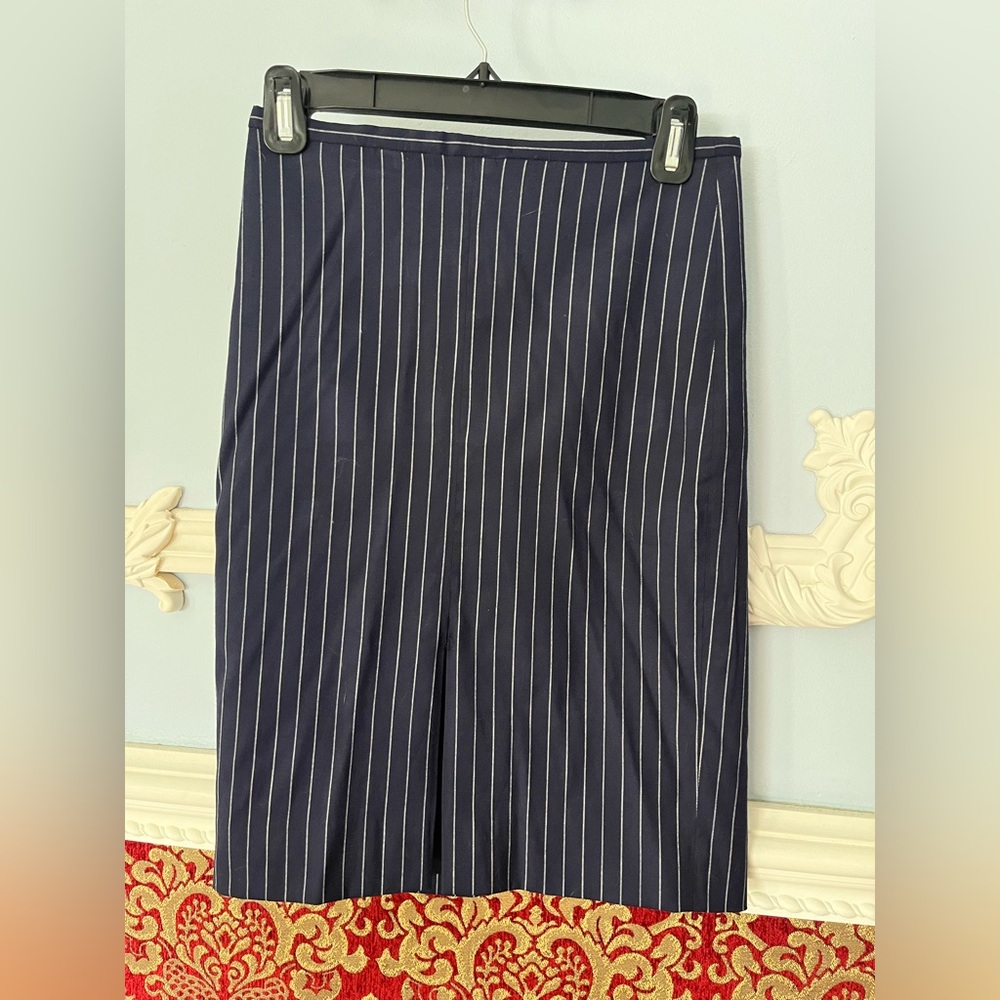 J Crew Pinstripe Pencil Skirt